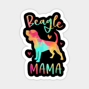 Beagle Mama Colorful Beagle  Dog Mom Magnet