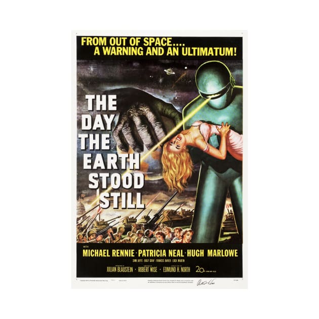 THE DAY THE EARTH STOOD STILL Hollywood Cult Sci Fi Vintage Movie Posters. by vintageposters