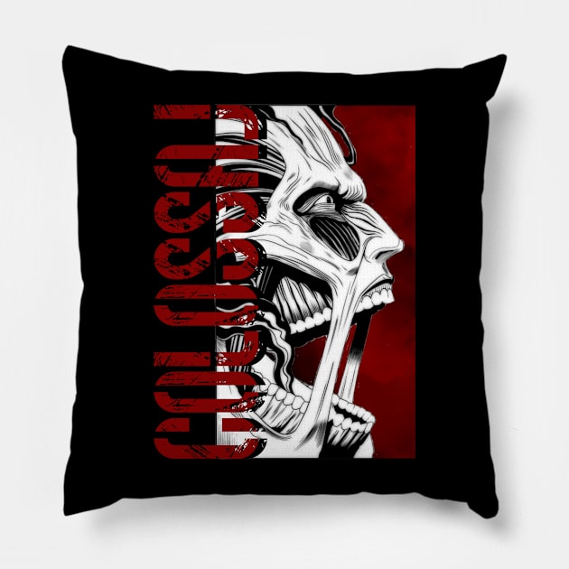 Rumbling - AOT Pillow by Thrillercat