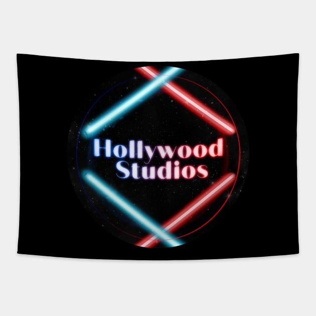 Hollywood Studios Neon Sign Tapestry by Neverland_Novelties