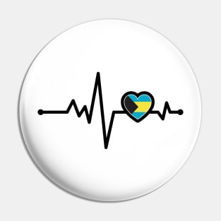 Bahamas Heart Monitor Pin