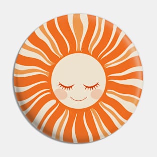 Retro Sun Boho Smile Summer Pin