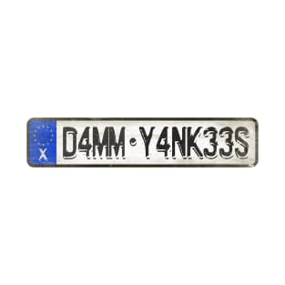 Damm Yankees - License Plate T-Shirt