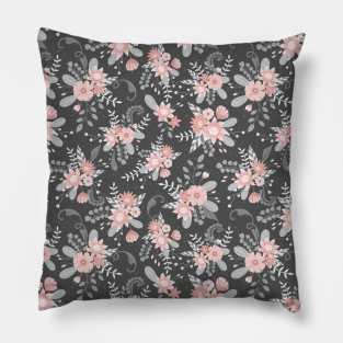 Cute Winter Floral Bouquets Pillow