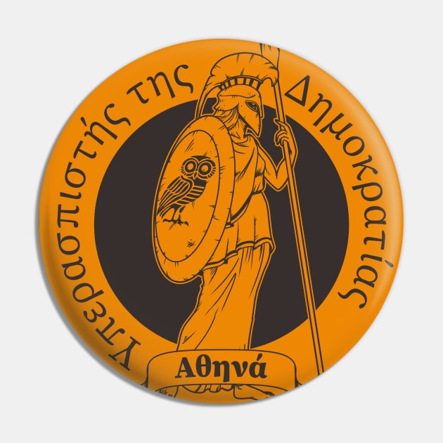 Athena: Defender of Democracy Pin by Doc Multiverse Designs