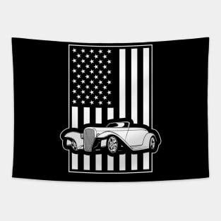 Hot Rod American Pride Flag Tapestry