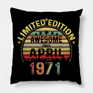 1971 birthday gift for him or her Pillow