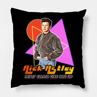 Rick Astley Never Gonna 90s Style Fan Art Pillow