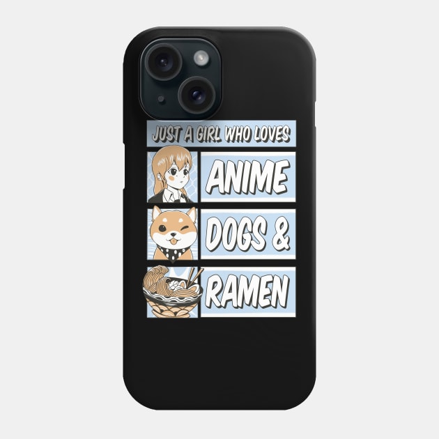 Anime Love, Dog Joy, Ramen Comfort Phone Case by Life2LiveDesign