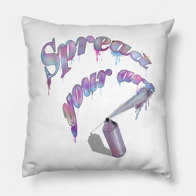 Spread your Art Pillow by SafSafStore