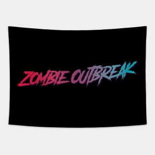 Zombie Outbreak Typographic Design Tapestry