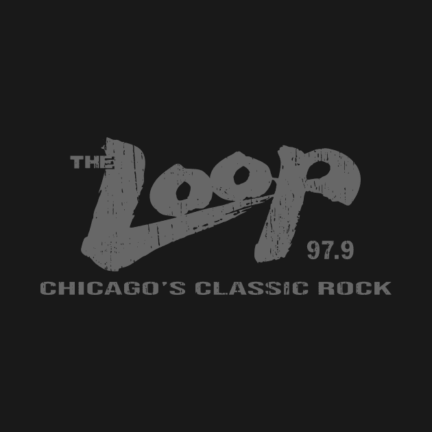 vintage the loop 97.9 fm chicago rock radio by deadseriesart