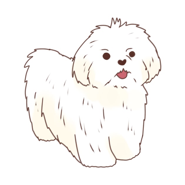 Cartoon Maltese by Mayarart