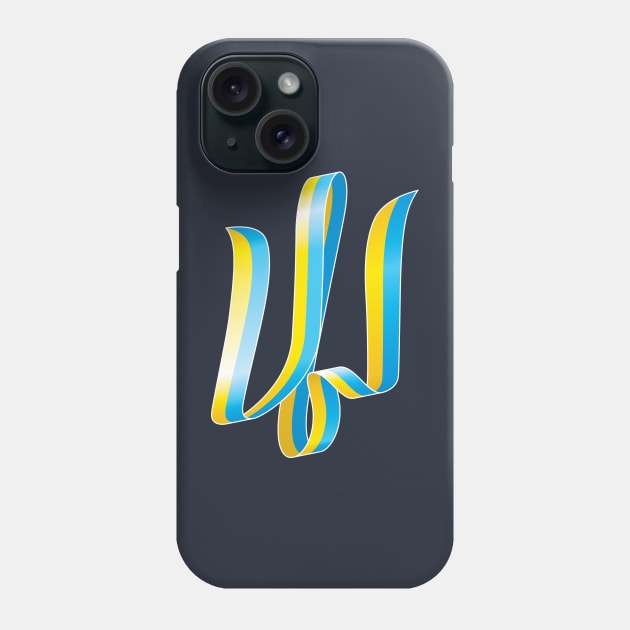 Stylized Ukrainian crest Phone Case by goldengallery