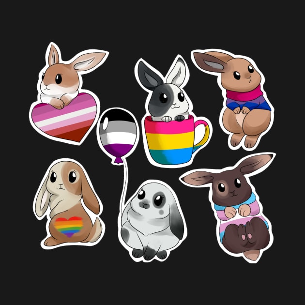 LGBT pride bunnies by gaypompeii