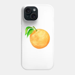 Orange with green leaves Phone Case