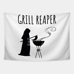 Grill Reaper - Grim reaper barbequing. Tapestry