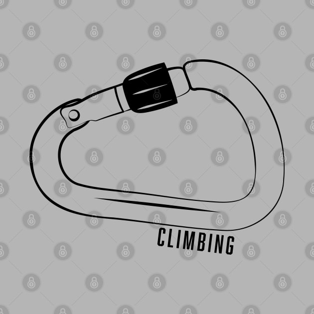 Carabiner Climbing black by leewarddesign