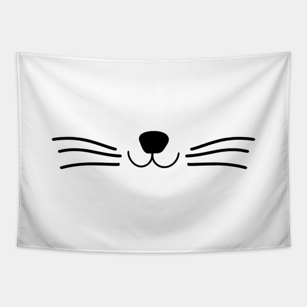 Funny Cat Face Tapestry by Family shirts