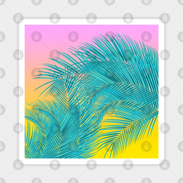 Summer Palm Leaves Magnet by Jirka Svetlik