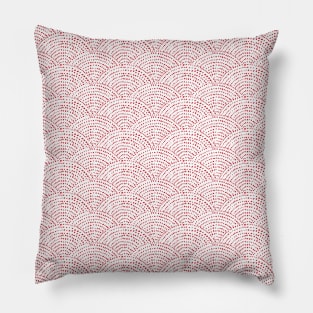 Ink dot scales - White dots on red Pillow