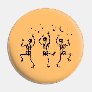 dancing skeletons Funny Halloween gift Pin