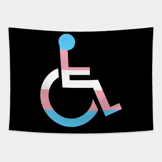 Disabled Transgender Pride Tapestry by NatLeBrunDesigns