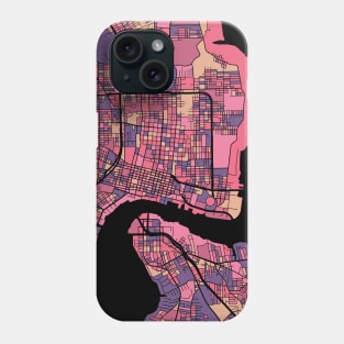 Jacksonville Map Pattern in Purple & Pink Phone Case