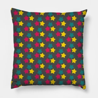 Colorful Stars Seamless Pattern 046#001 Pillow