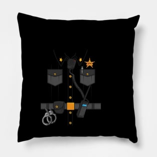 Policeman Costume Funny Halloween Police Officer Pillow