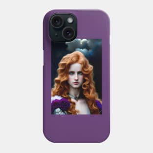 Lady Knight With Purple Flowers Phone Case