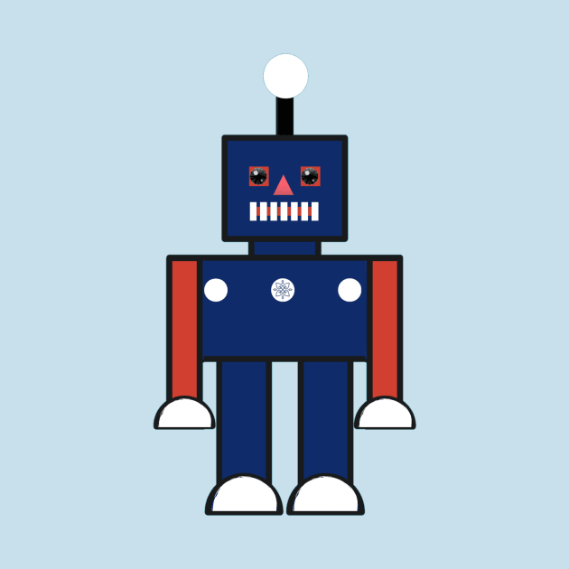 Animated cartoon robot pattern by LukjanovArt