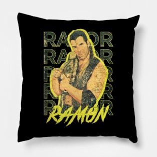 The bad guy yellow vintage Pillow