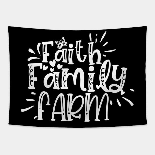 Faith Family Farm, Family Gift, Gift For Family, Back To Home, Tapestry by CoApparel