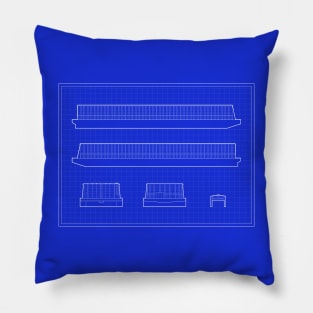 Vancouver Barge Blueprint Pillow