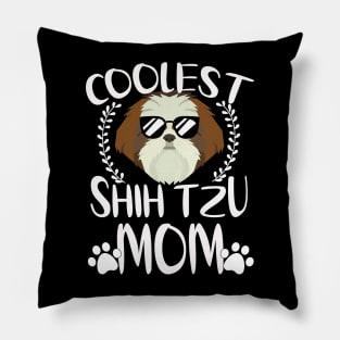 Glasses Coolest Shih Tzu Dog Mom Pillow