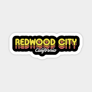 Retro Redwood City California Magnet