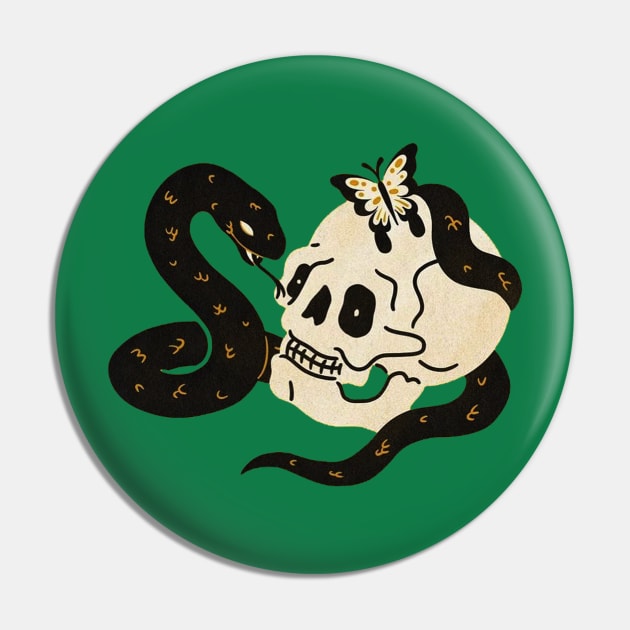 bone witth snake Pin by The Skull Reserve Design.Official