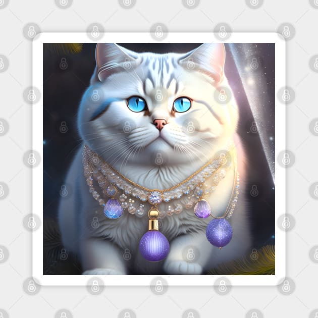 British Shorthair With Jewelry Magnet by Enchanted Reverie