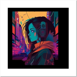 Lost in Lofi hip hop Music anime black girl aesthetic - Lofi Hiphop -  Posters and Art Prints