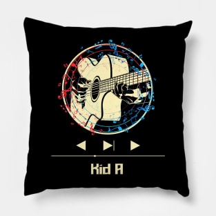 Kid A on guitar Pillow