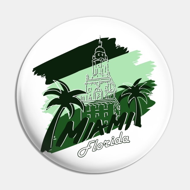 Miami Freedom Tower Pin by SM Shirts