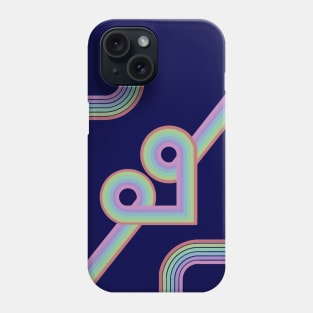 RETRO HEART LINES Phone Case