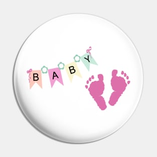 Baby girl foot prints Pin