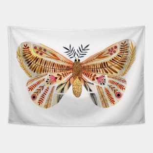 Floral Moth Tapestry