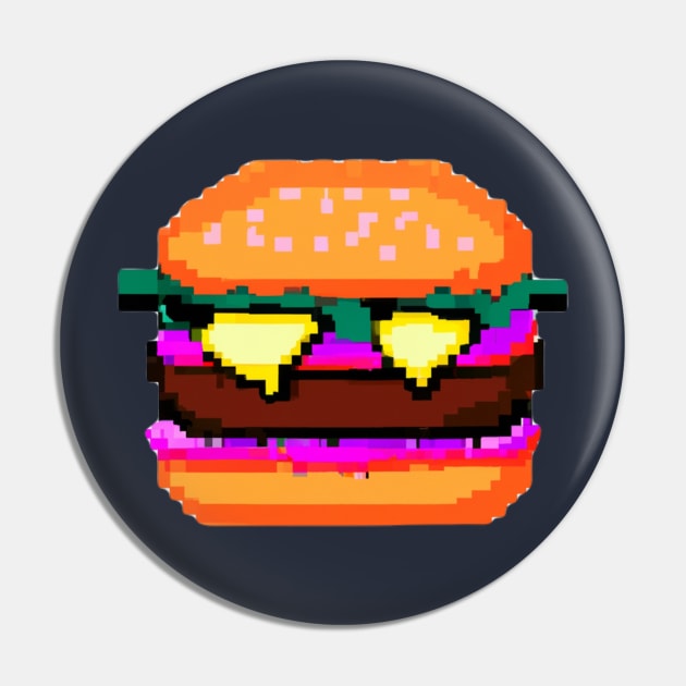 Pixel art burger 4 Pin by BoutiqueDruide