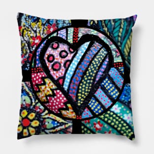 Heart and Flowers by LowEndGraphics Pillow