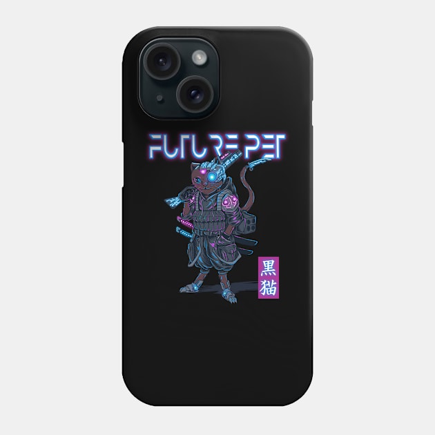 cyberpunk future cat Phone Case by opoyostudio