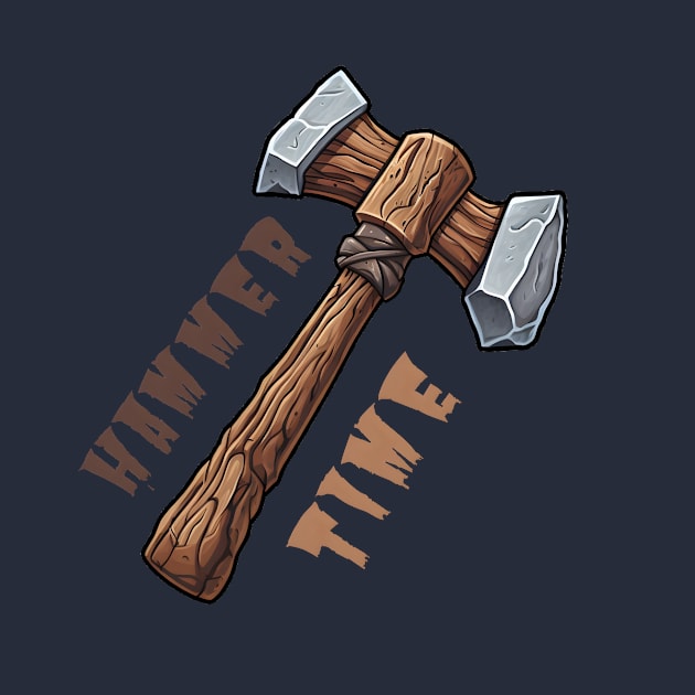 Hammer Time, Wooden Old RPG-style Hammer by Clearmind Arts