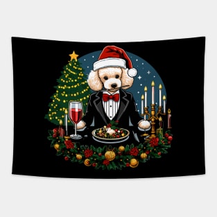 Poodle Dog Christmas Tapestry